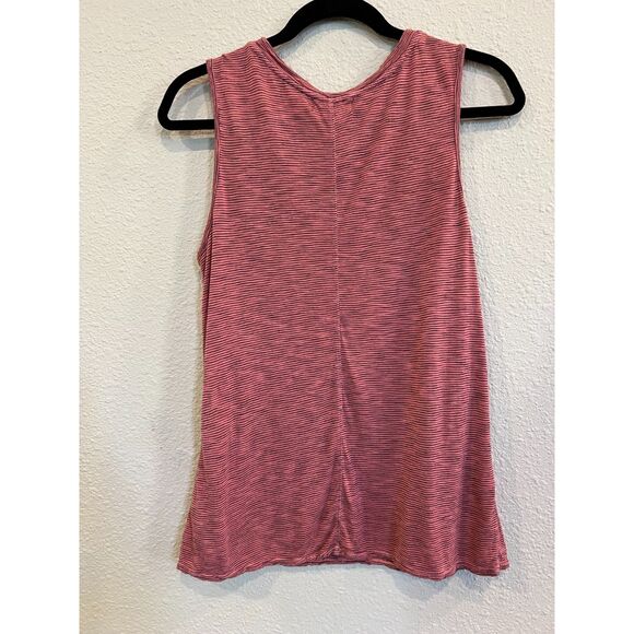 #739 Velvet by Graham & Spencer Pink Stripped Tank Top Size Small - Picture 2 of 3